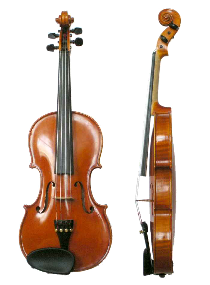 Front/Side View of Violin w/ Chinrest